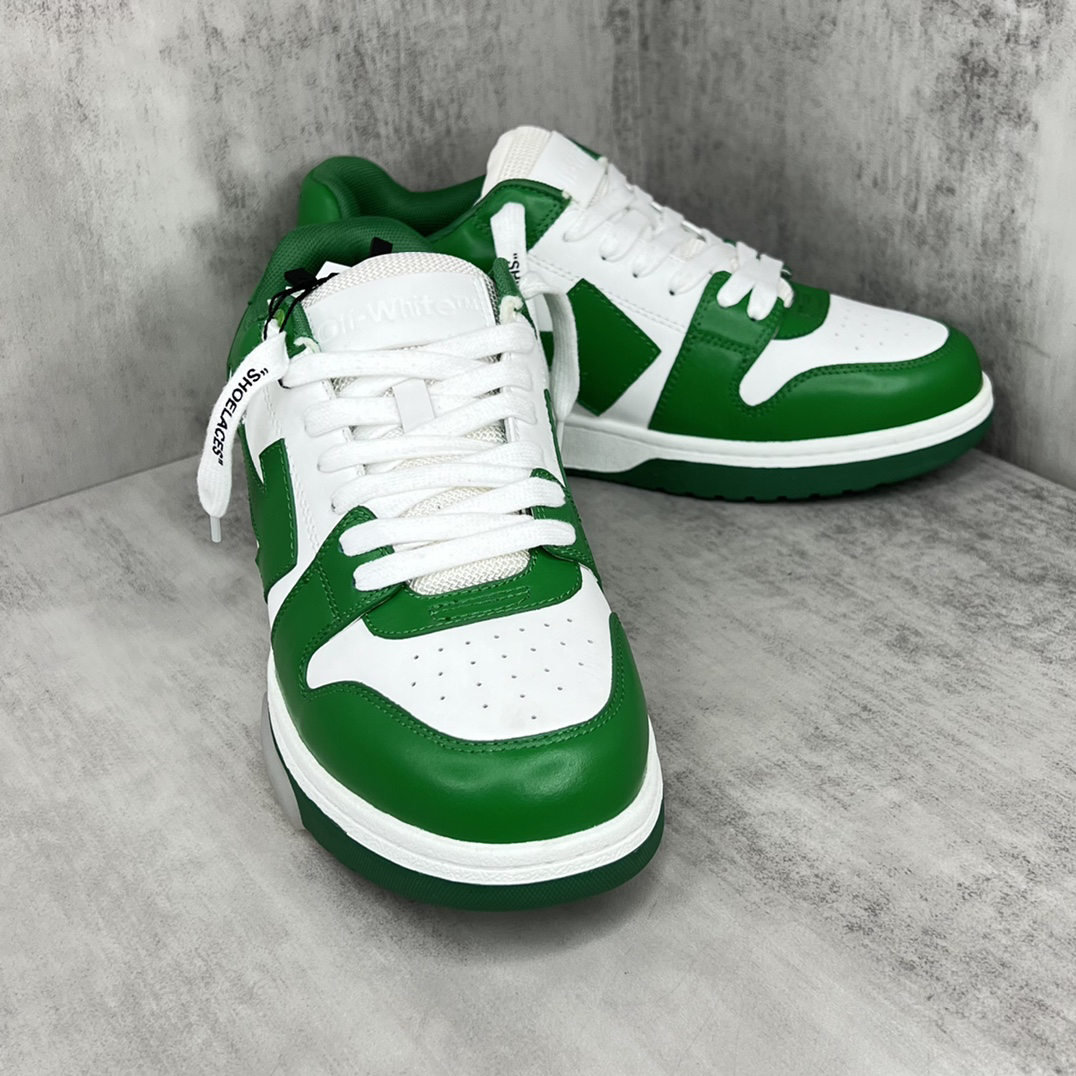Off-White Low-Top Sneakers Green/White