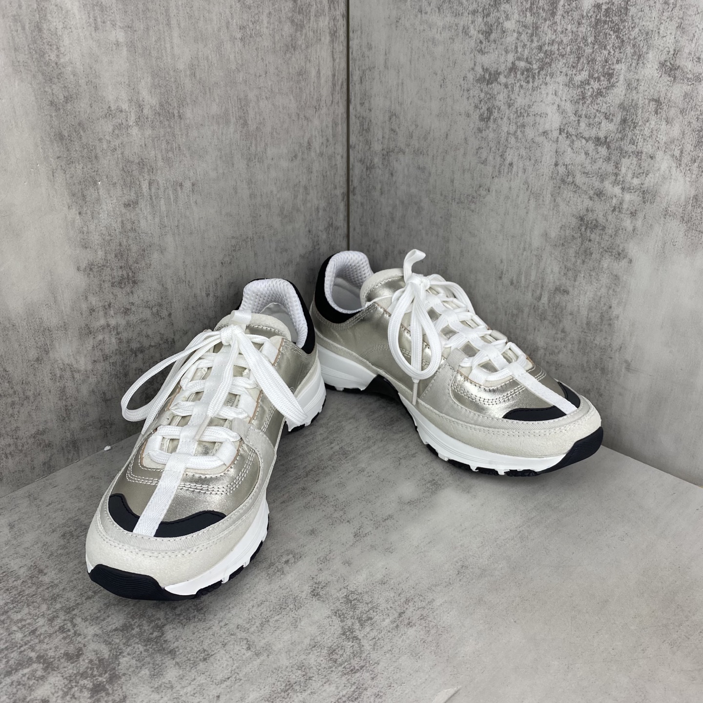 Chanel Casual Sport Sneakers Silver