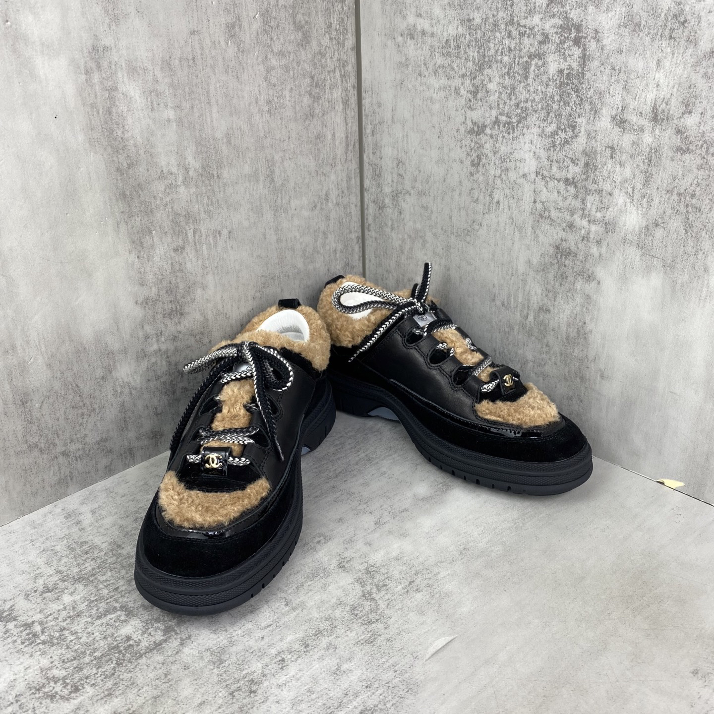 Chanel Panda Chunky Sneakers Black