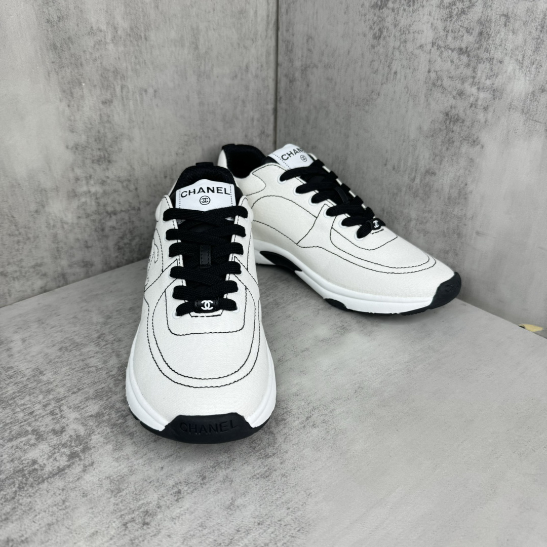 Chanel 24SS Panda Sneakers Black White