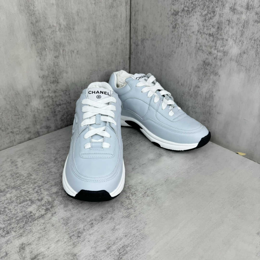 Chanel CC Low-Top Sneakers Light Blue