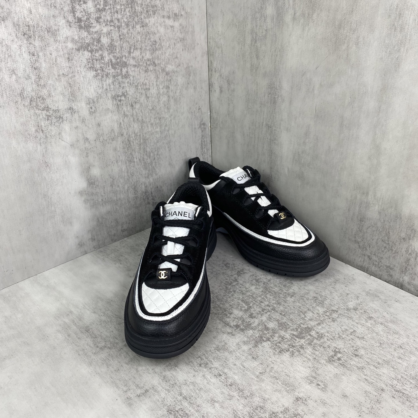 Chanel Panda Chunky Sneakers Black/White