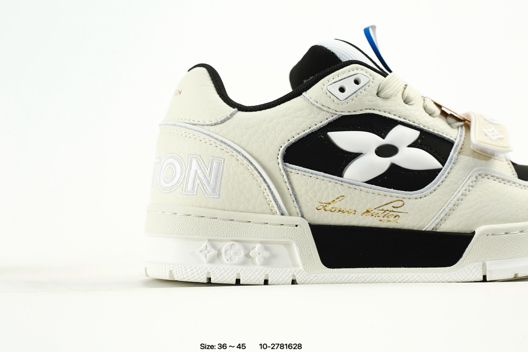 Louis Vuitton Trainer Low Sneaker White Black