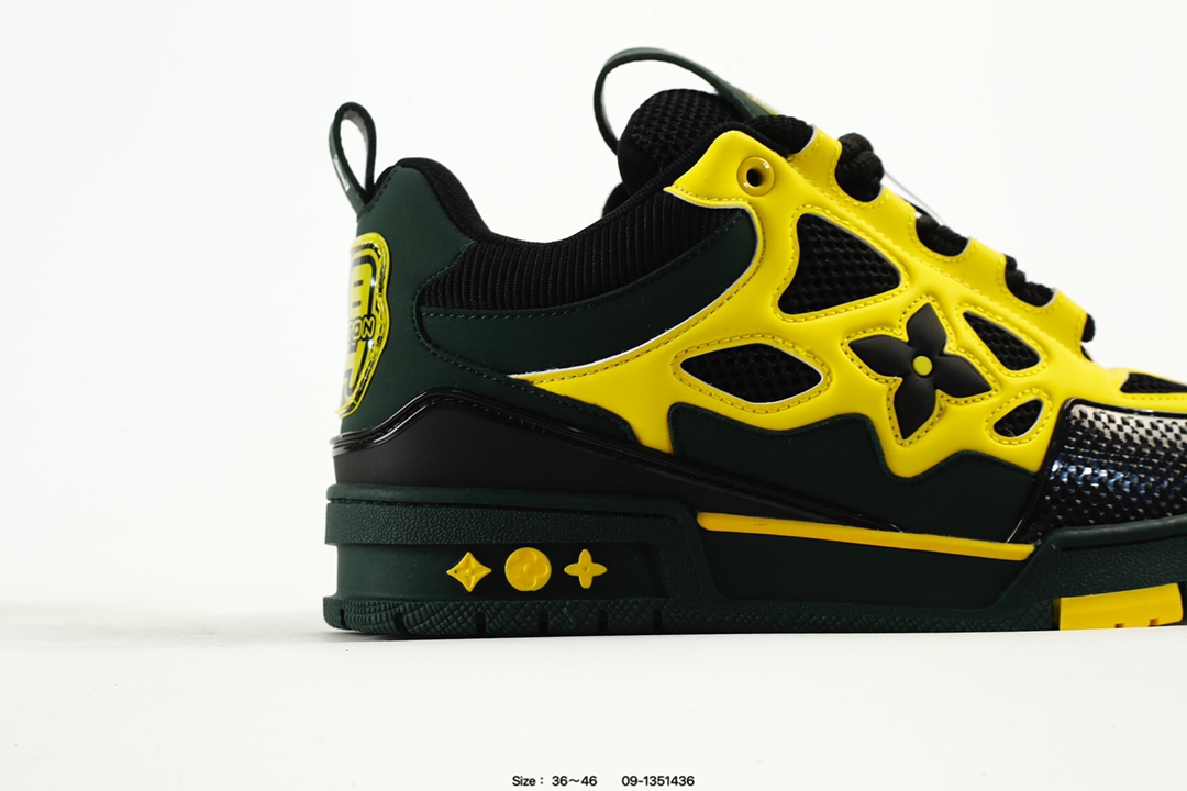 Louis Vuitton Trainer Low Sneaker Black Yellow