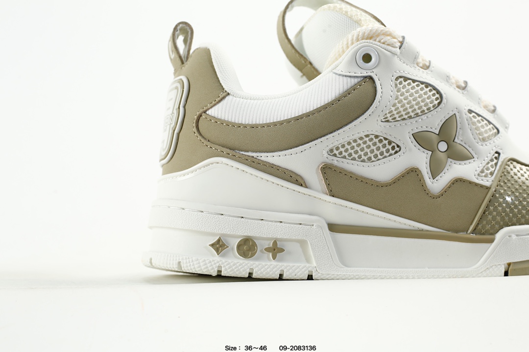 Louis Vuitton Trainer Low Sneakers Khaki