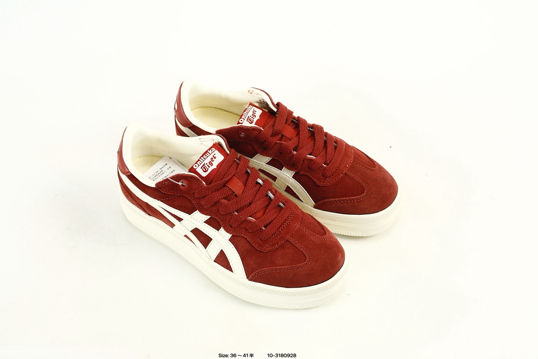 Onitsuka Tiger Tokuten Suede Low Sneakers Burgundy/White