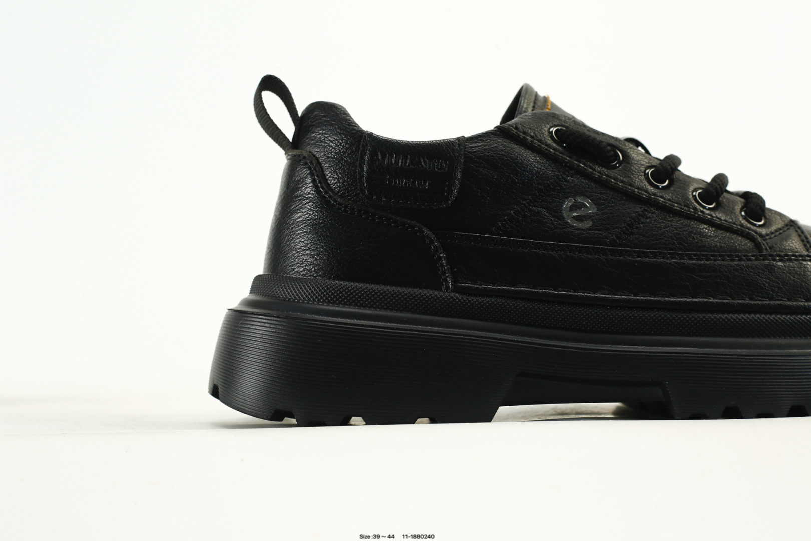 ECCO Platform Leather Sneakers Black