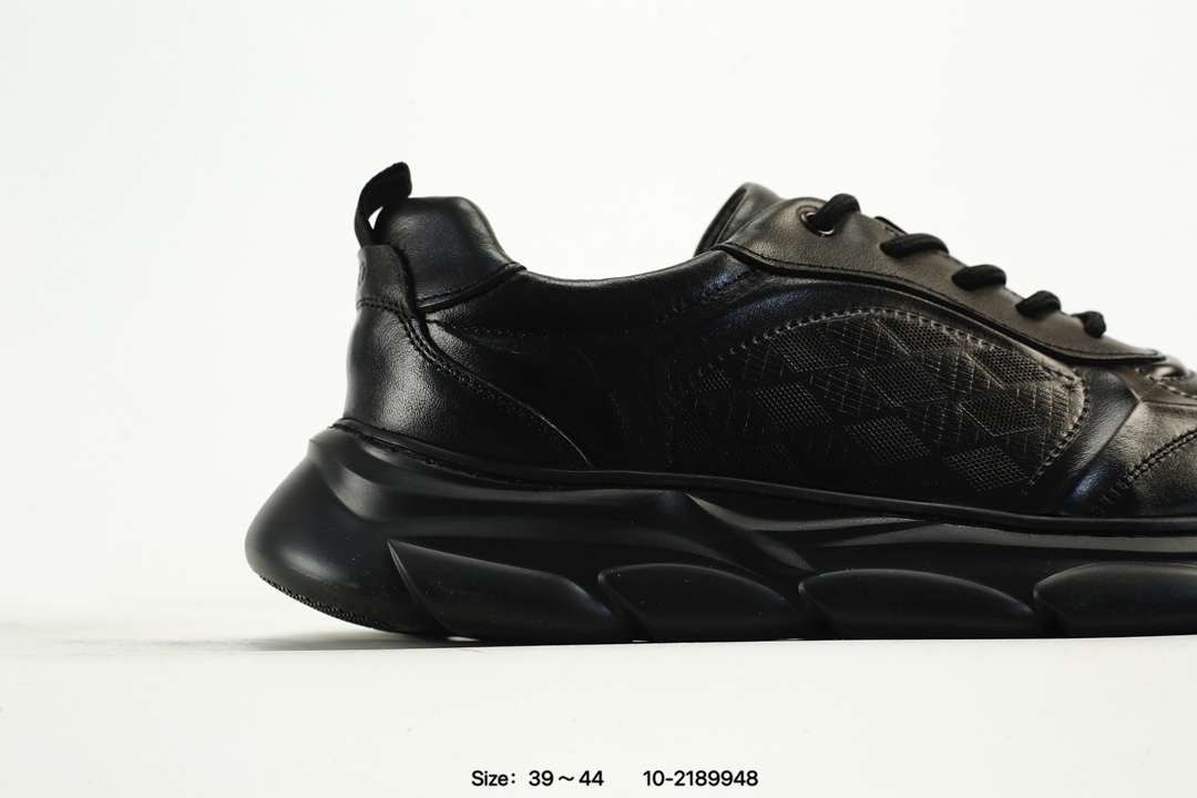ECCO Breathable Leather Sneakers Black
