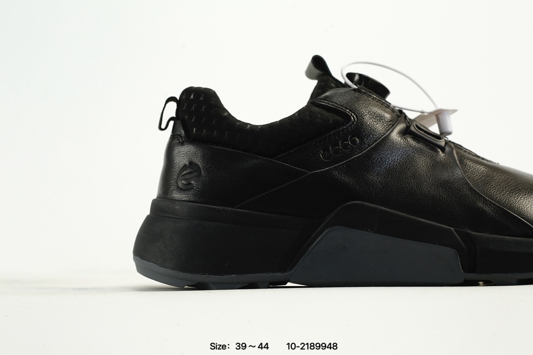 ECCO Breathable Leather Casual Shoes Black