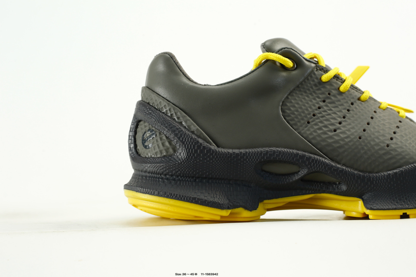 ECCO Biom Leather Sneakers Gray/Yellow