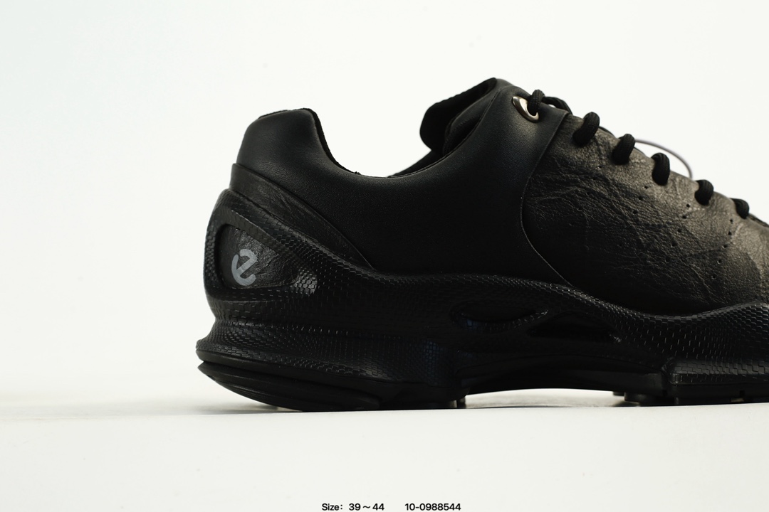 ECCO Breathable Leather Sneakers Black