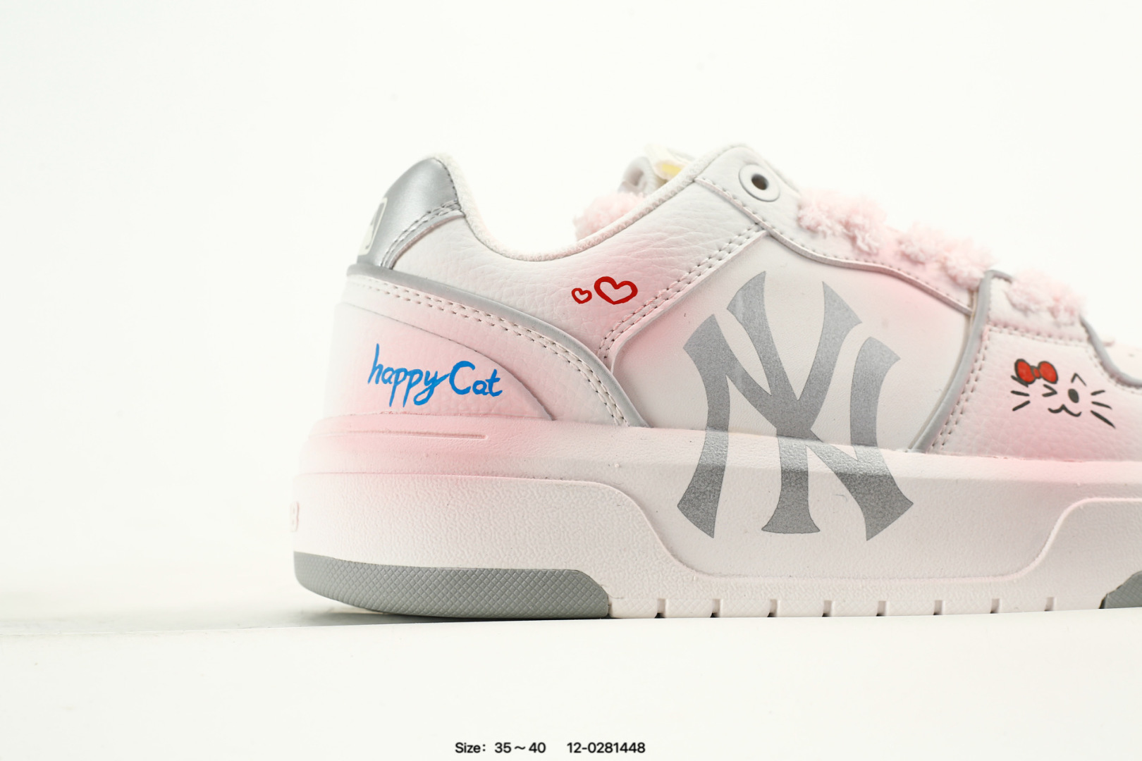 MLB Chunky Liner PU Sneaker White Pink