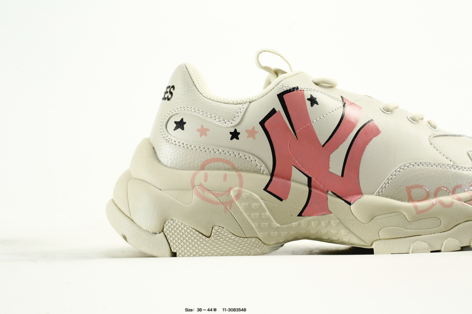 MLB Bigball Chunky Pixel Sneakers Cream Pink