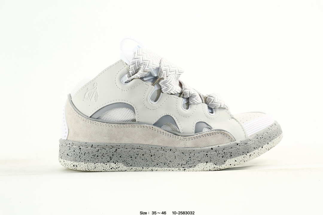 Lanvin Curb Leather Sneakers Multicolor