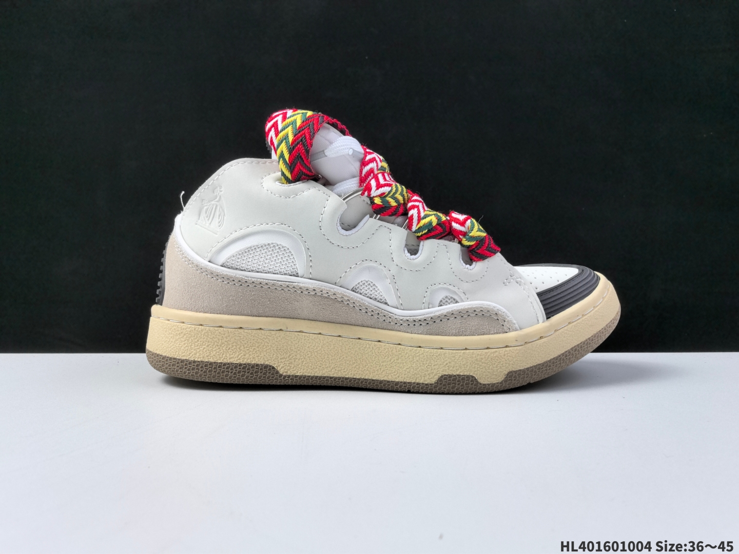 Lanvin Curb Low Skate Sneakers Multicolor