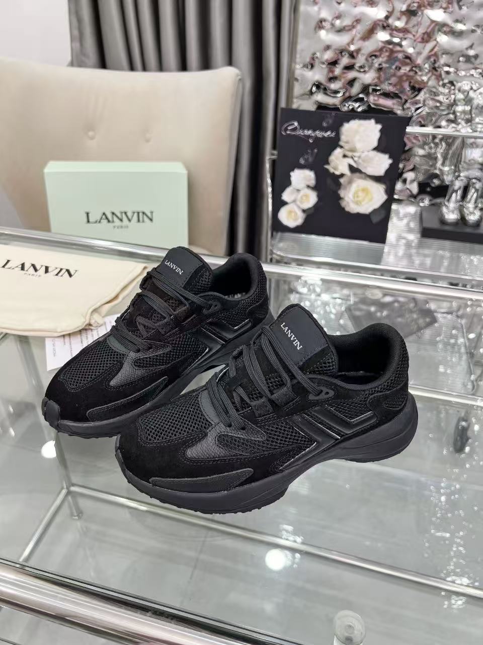 Lanvin Curb Runner Sneakers Multicolor