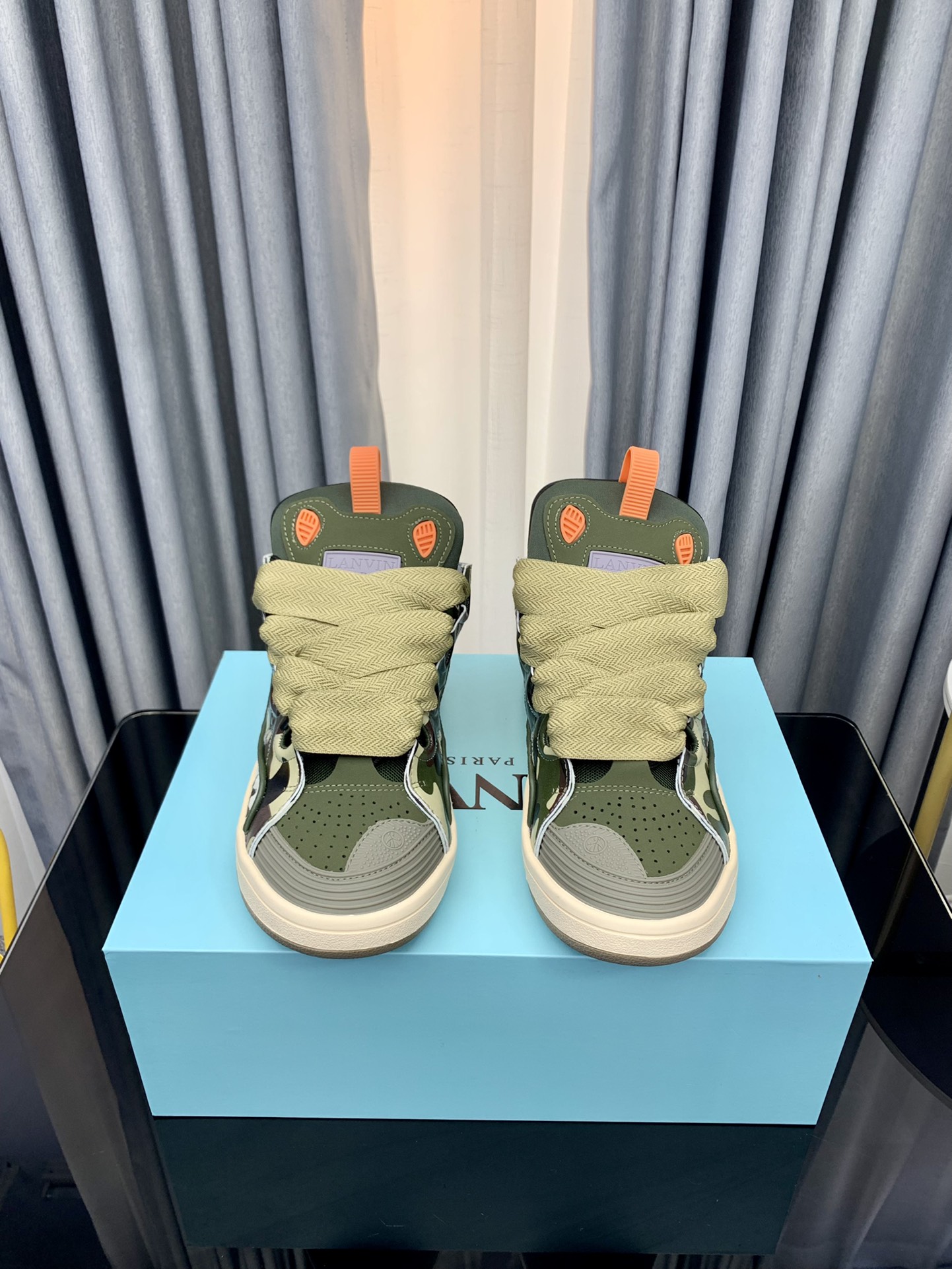 Lanvin Camo Leather Sneakers Multi