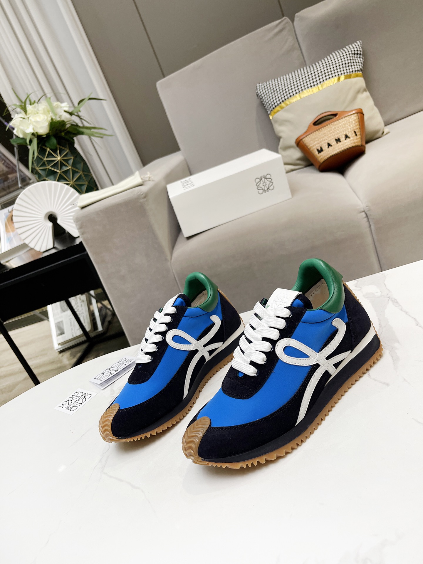 Loewe Hidden Lift Retro Sneakers Blue/Green