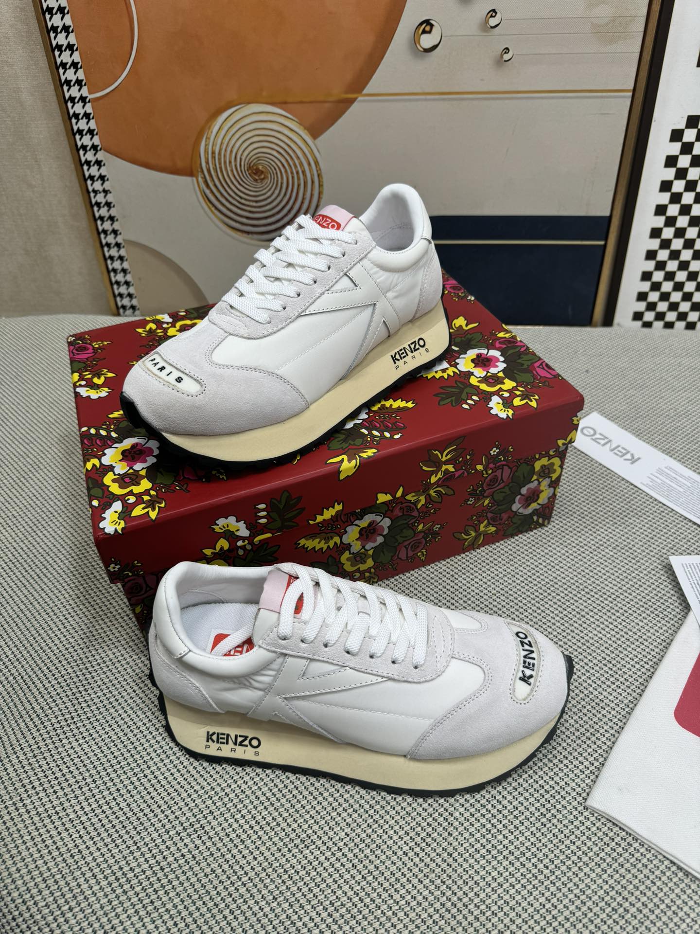 Kenzo Paris Retro Runner Sneakers White