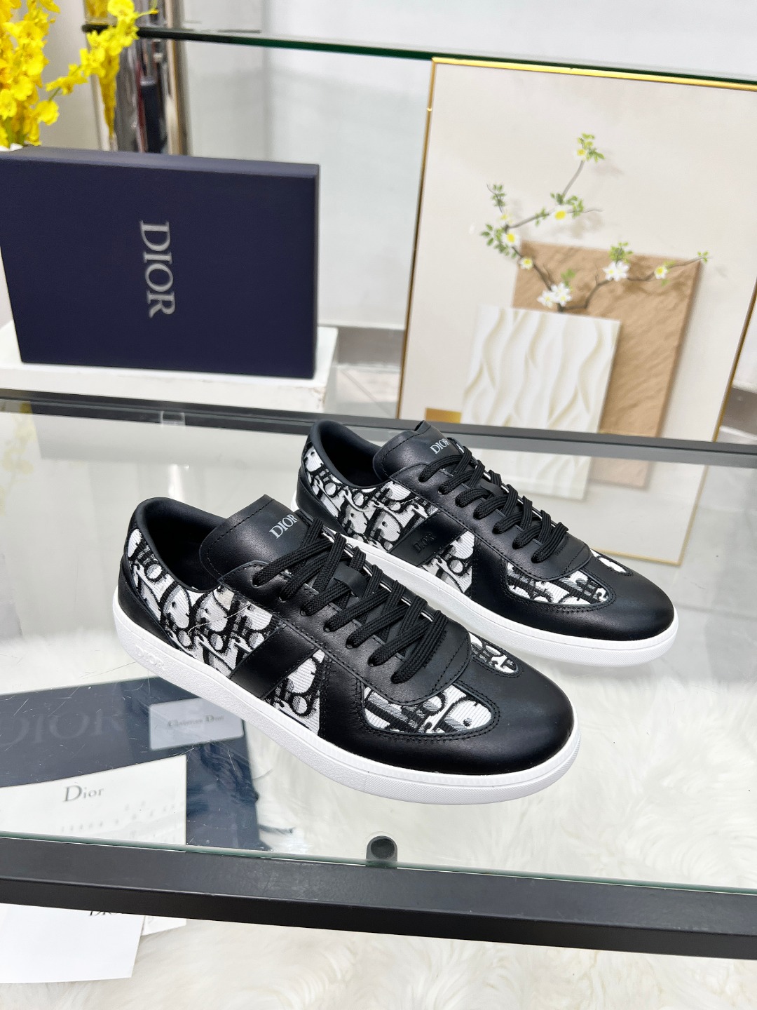 Dior B01 Low Sneakers Black/White