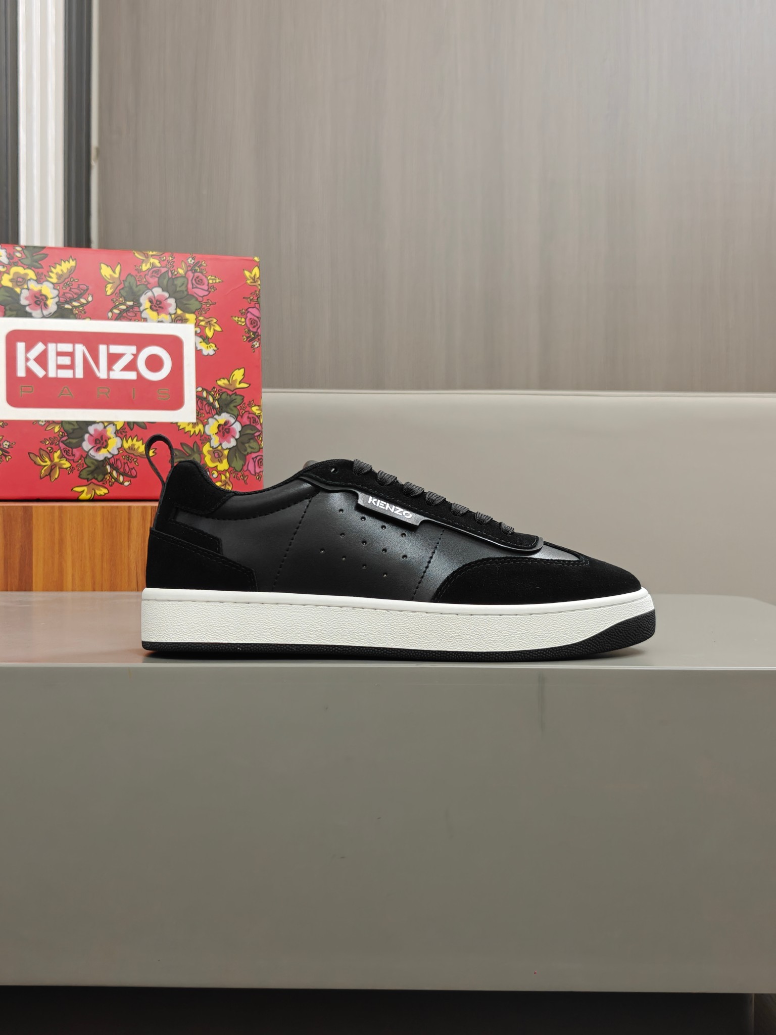 KENZO Classic Leather Sneakers Black