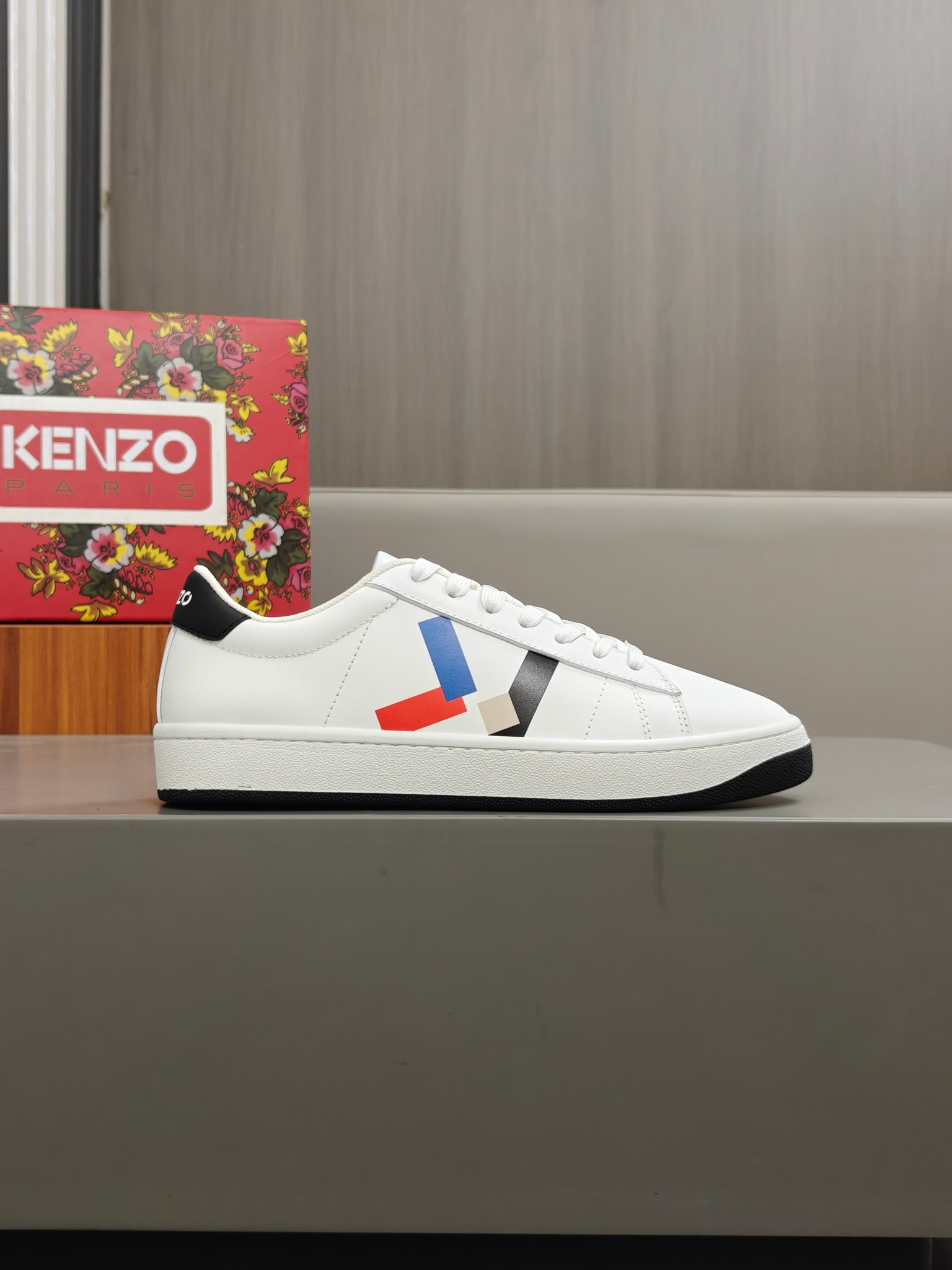 Kenzo Leather Casual Sneakers Multicolor