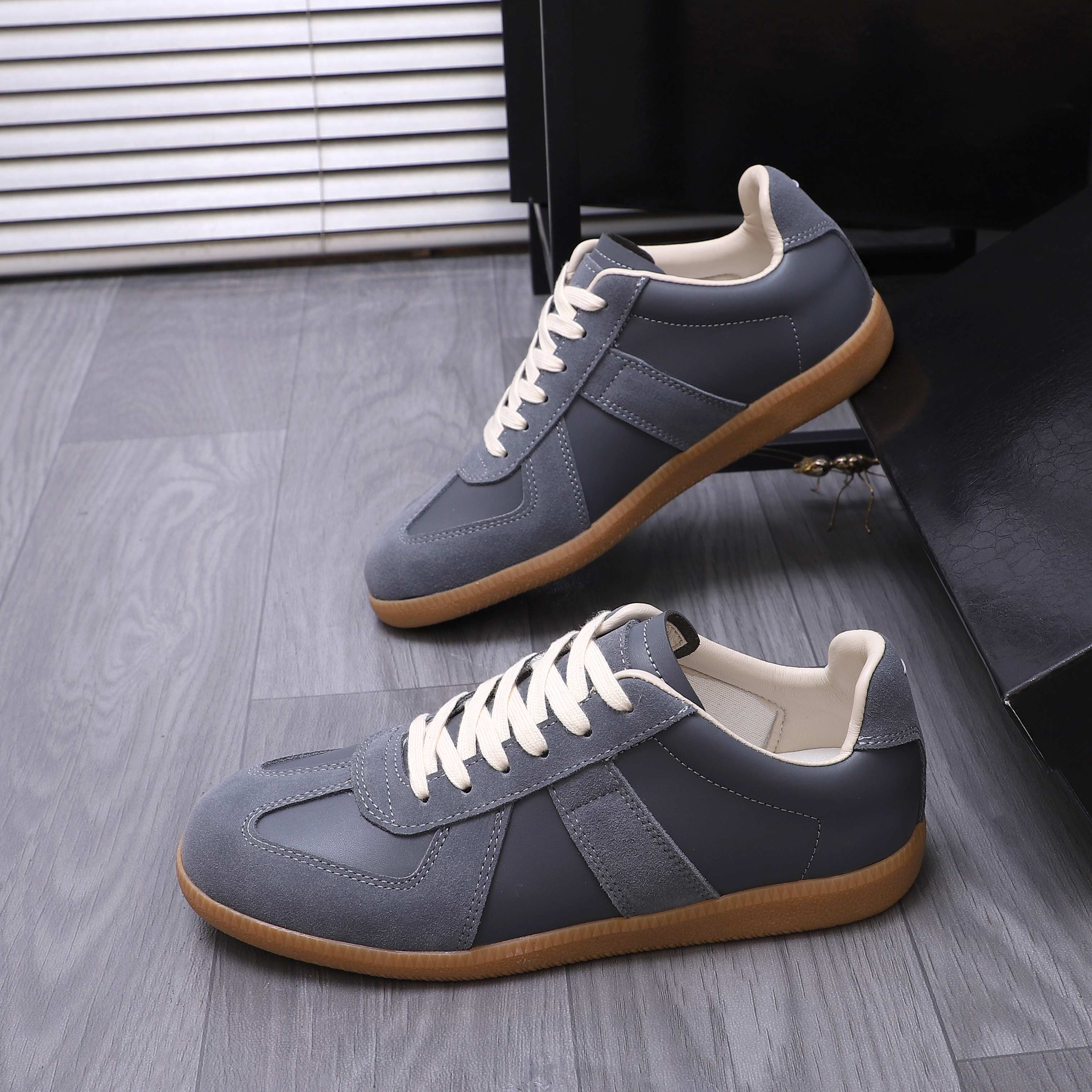Maison Margiela Leather Sneakers Gray
