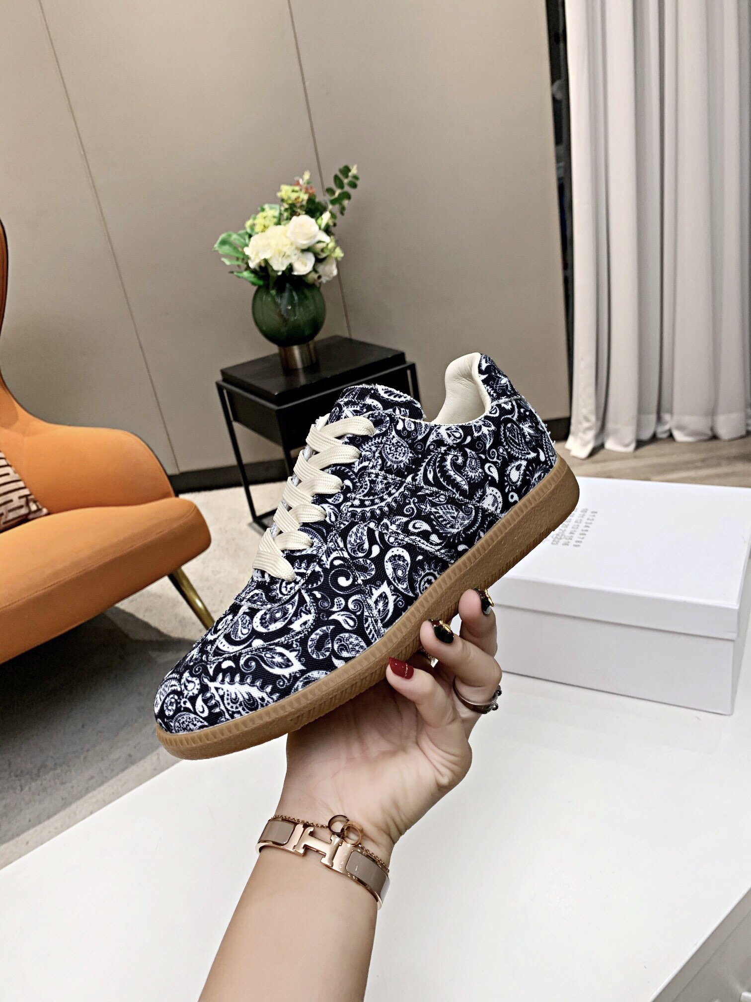 Maison Margiela MM6 Trainer Sneakers Black/White