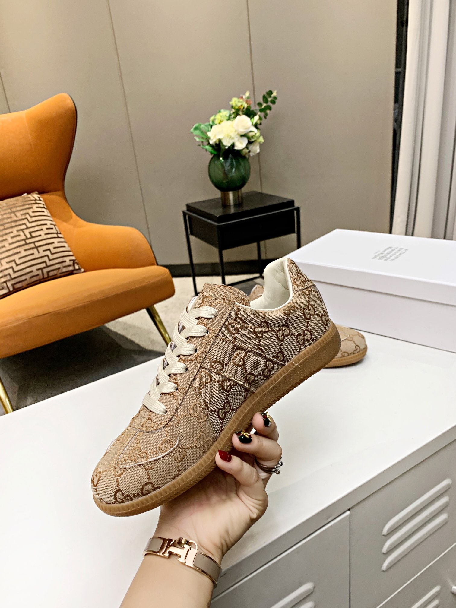 Maison Margiela MM6 German Trainer Sneaker Khaki