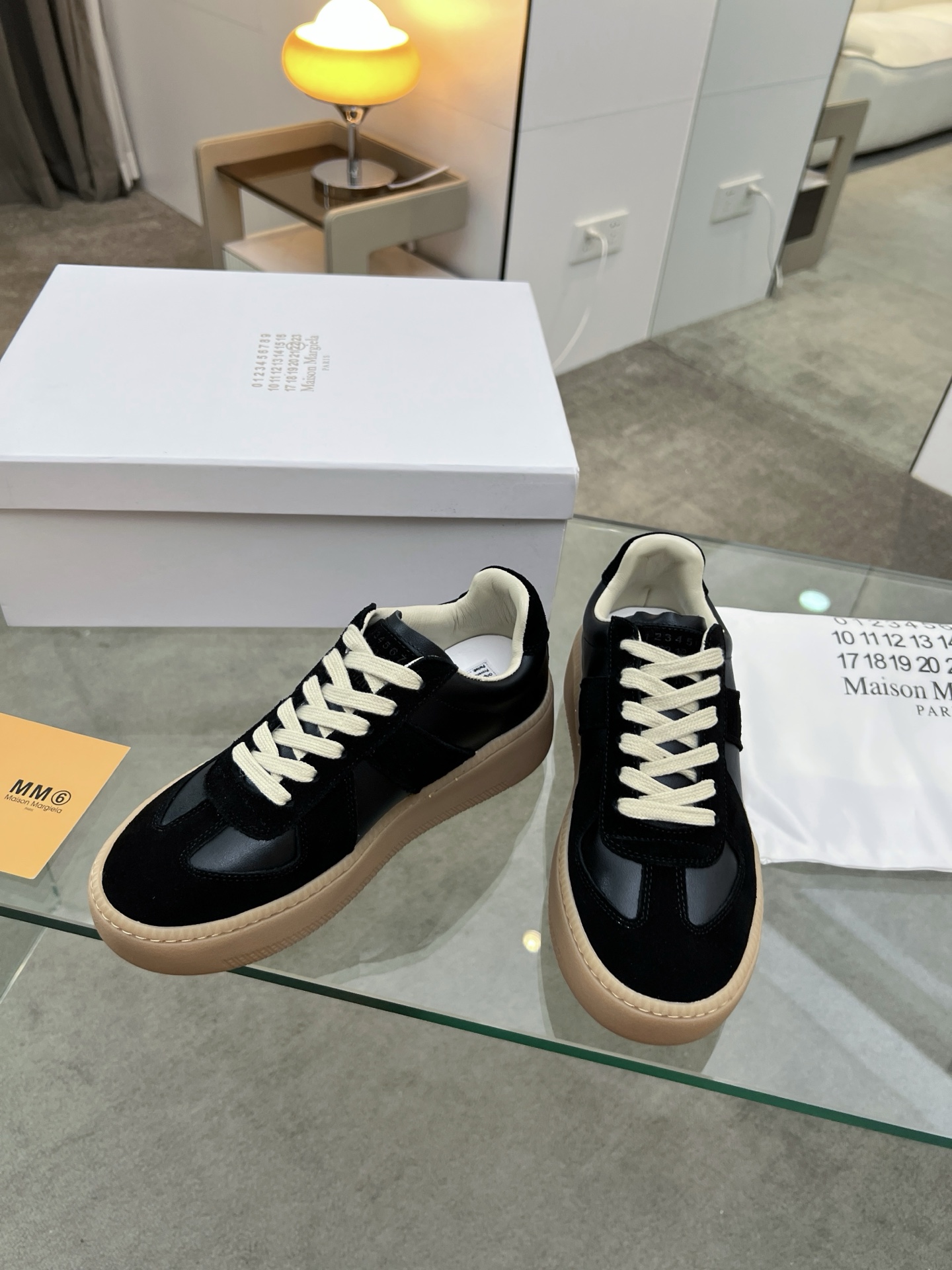 MM6 German Trainer Sneakers Black