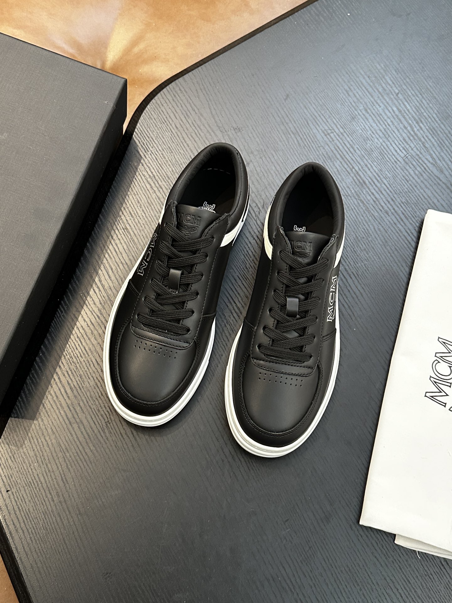 MCM Skystream Logo Sneakers Black