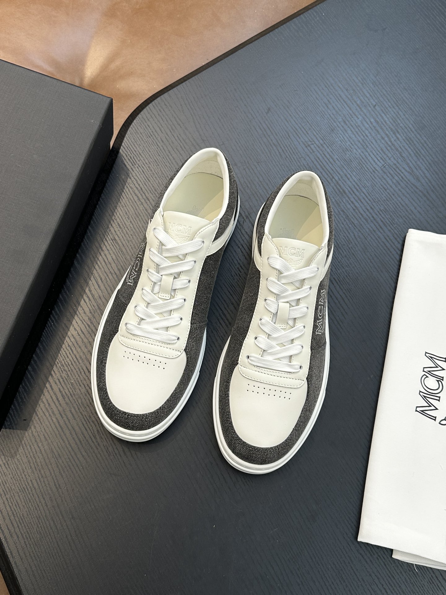 MCM Skystream Cubic Monogram Sneakers Grey