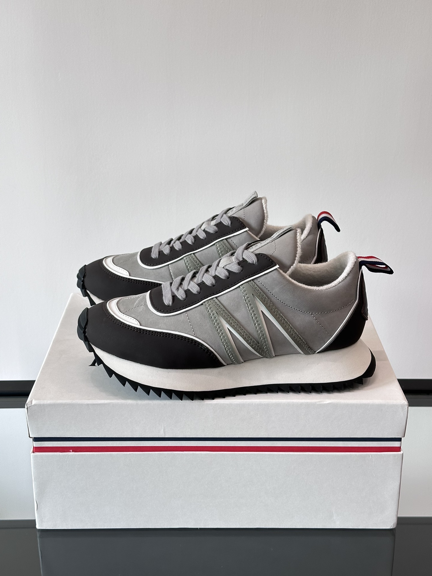Moncler Pacey Platform Sneakers Grey