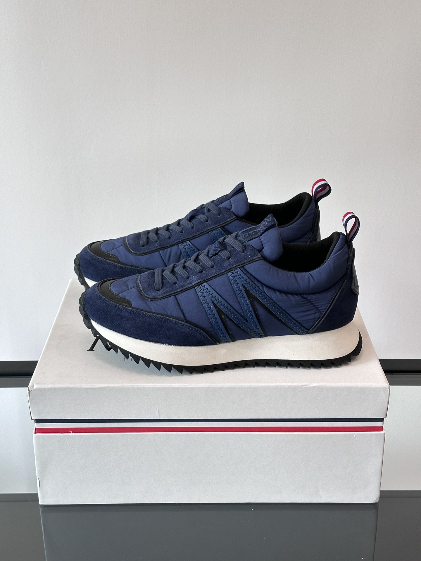 Moncler Pacey Platform Sneakers Navy