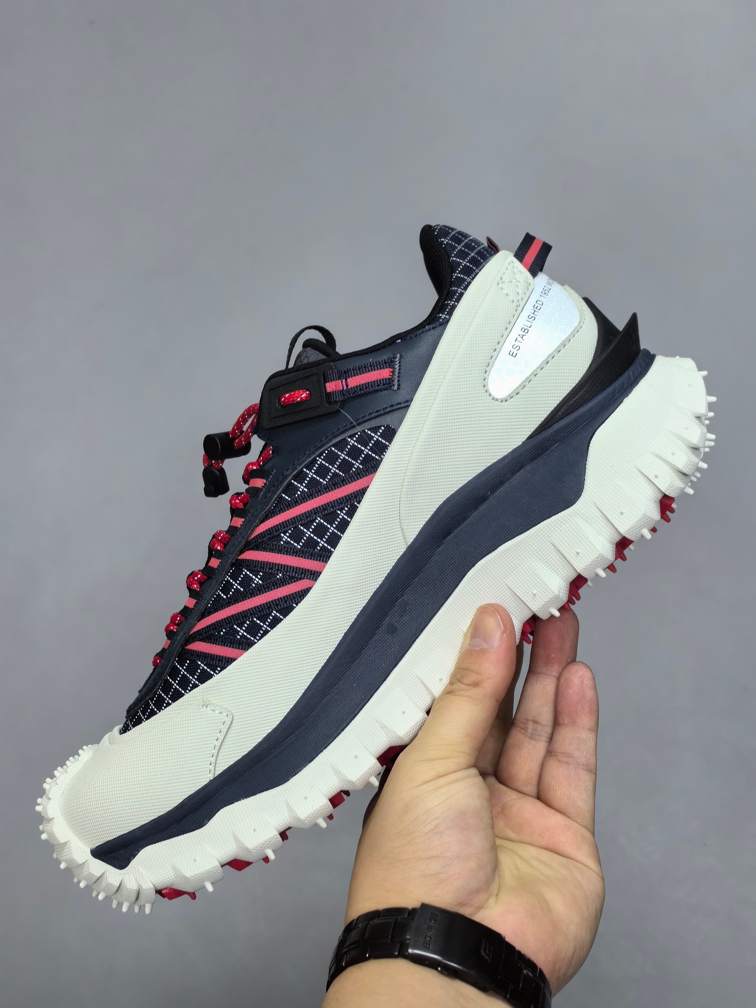 Moncler Trailgrip GTX Hiking Shoes Navy/Red