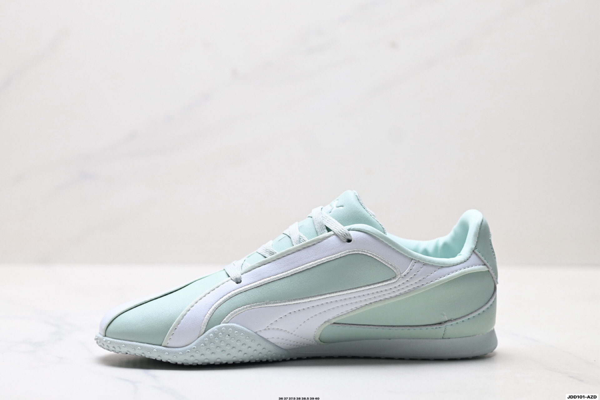 PUMA Bella V2 Leather Low-Top Trainers Mint Green