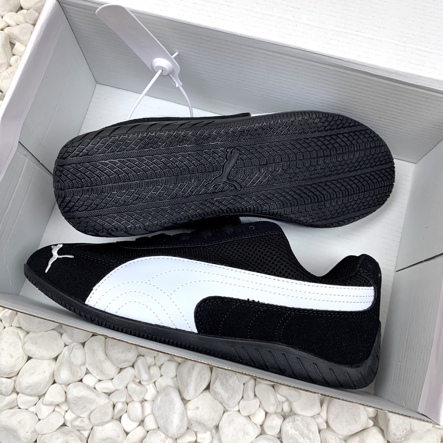 Puma Mesh Low-Top Sneakers Black/White