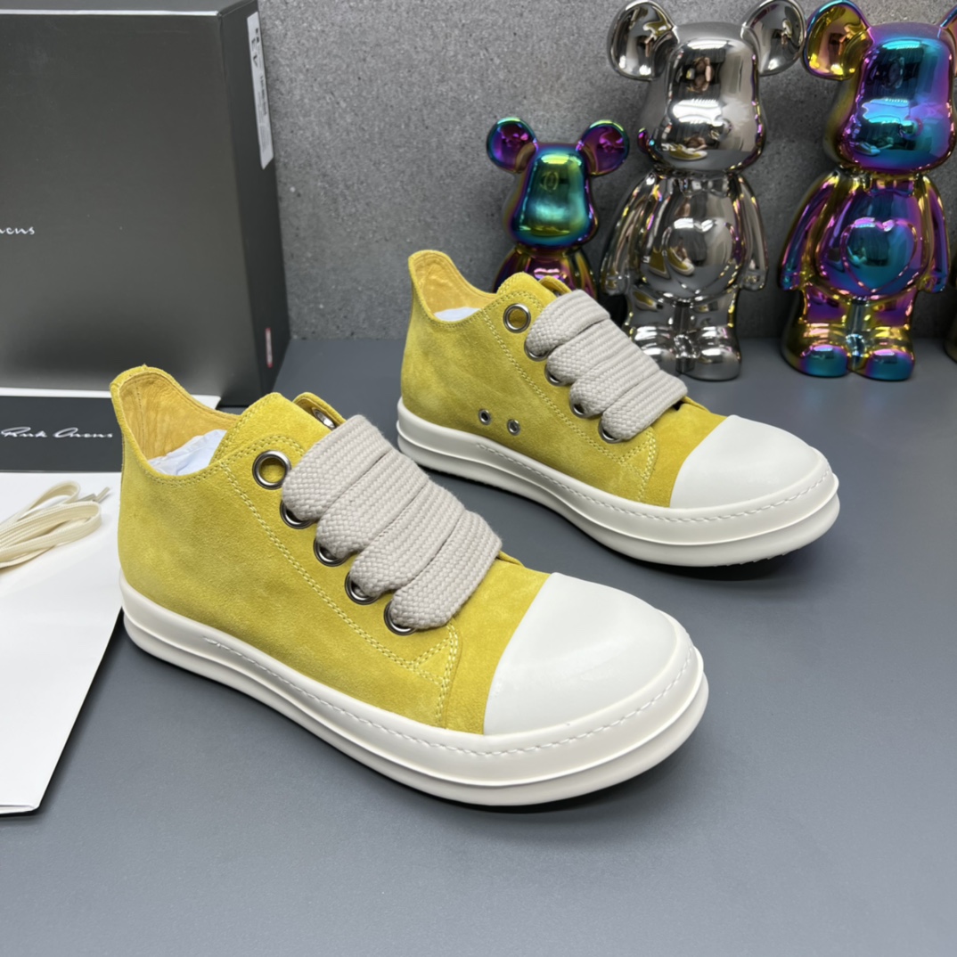 Rick Owens Low Sneakers Yellow