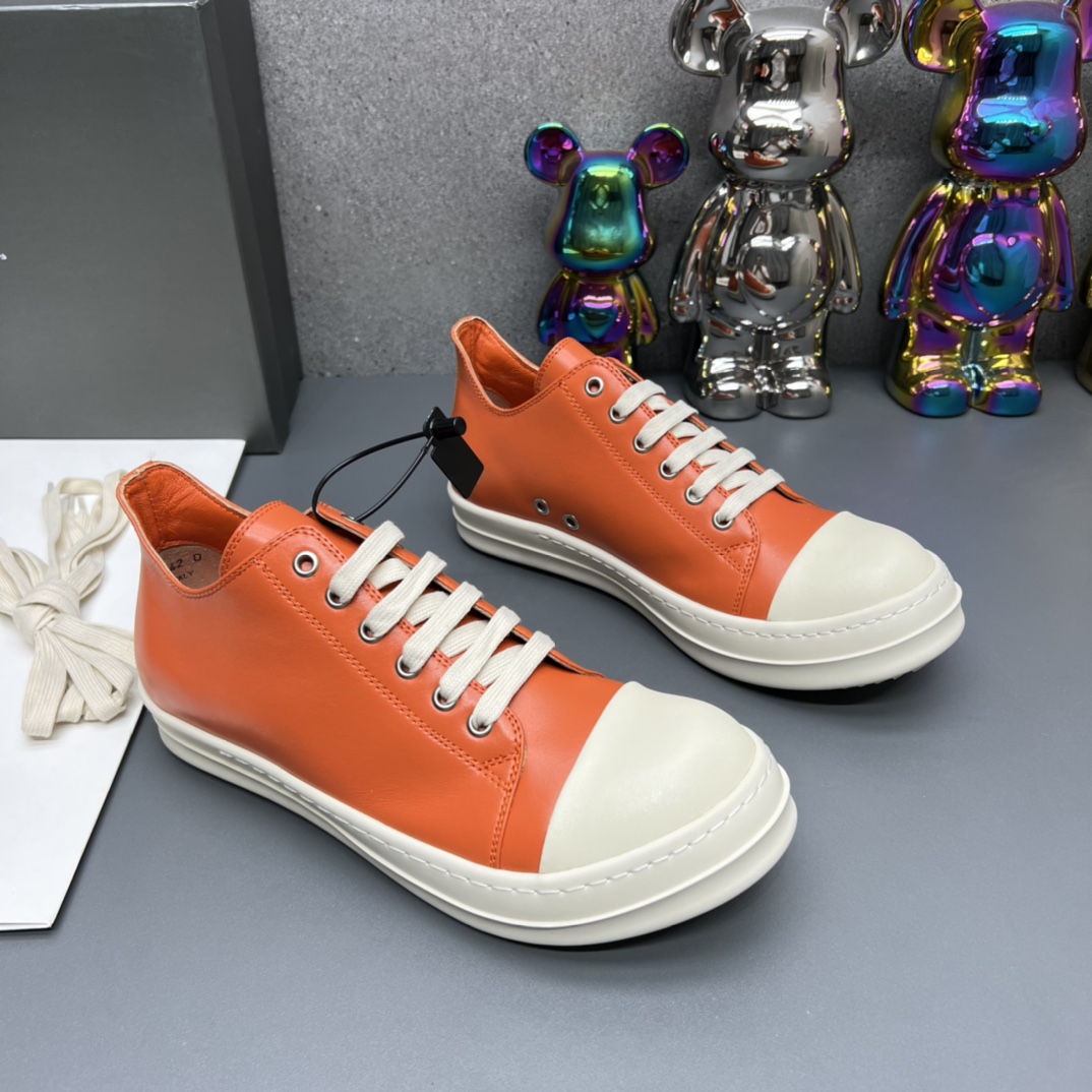 Rick Owens Low Sneakers Orange