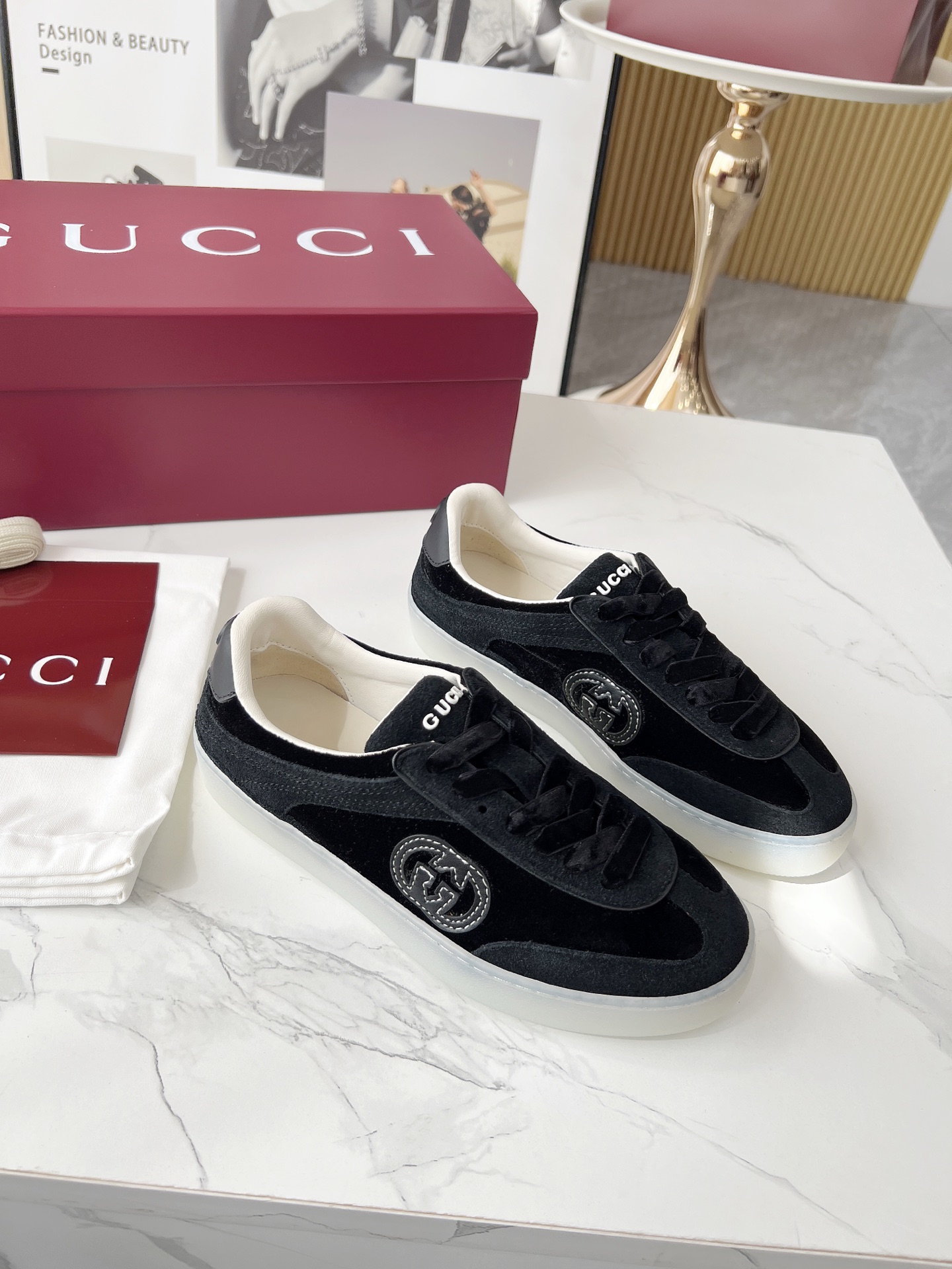 Gucci GG Logo Trainer Sneakers Black