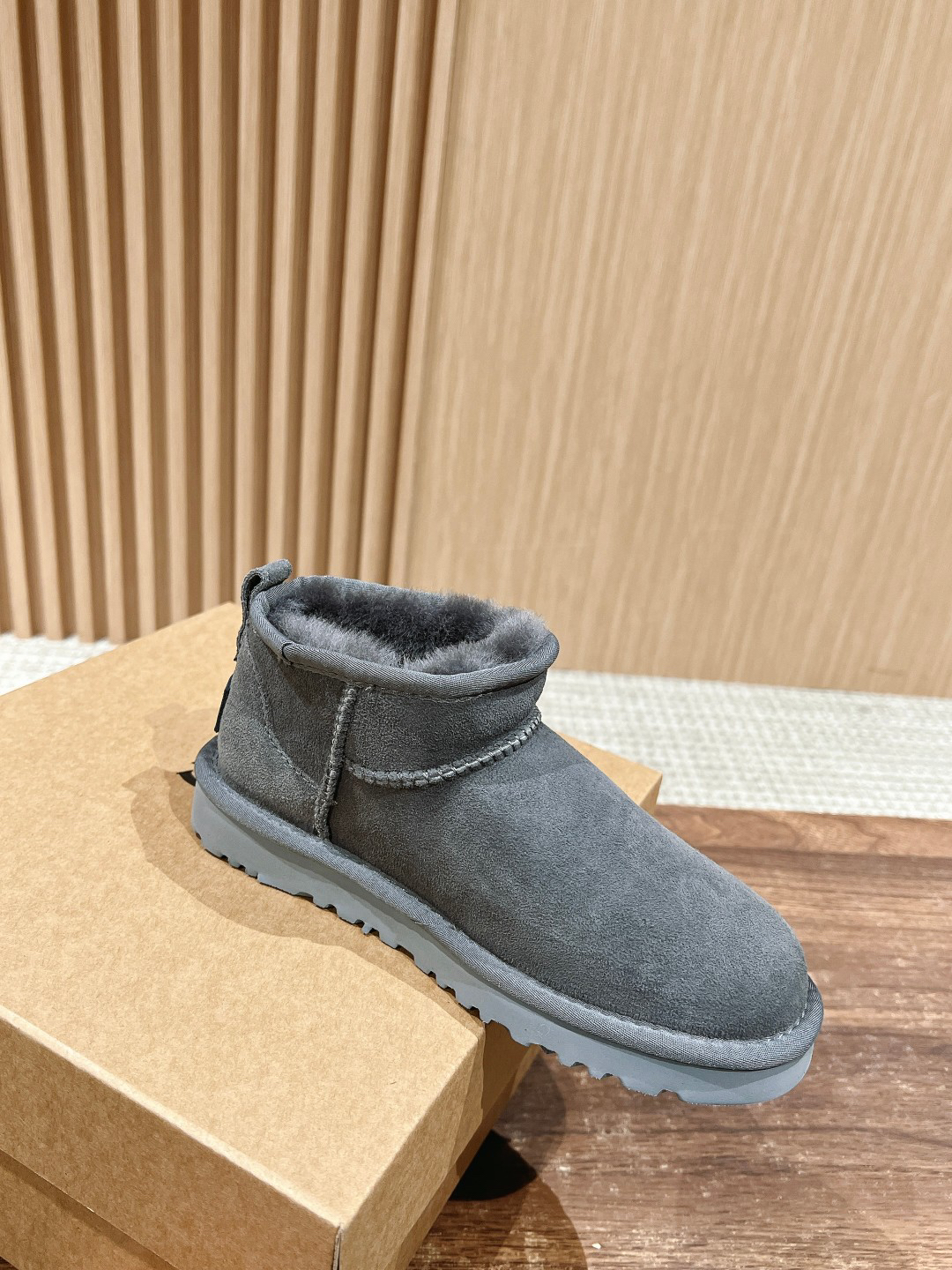 UGG Mini Shearling Boots Gray
