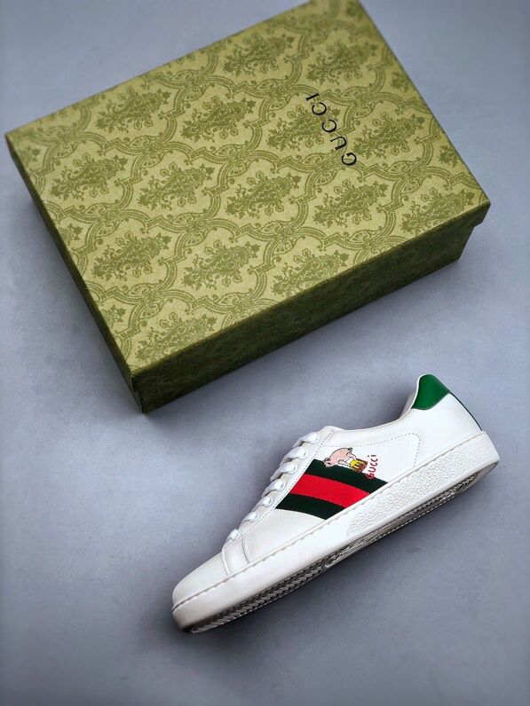 Gucci Bee Web Leather Sneakers Multicolor