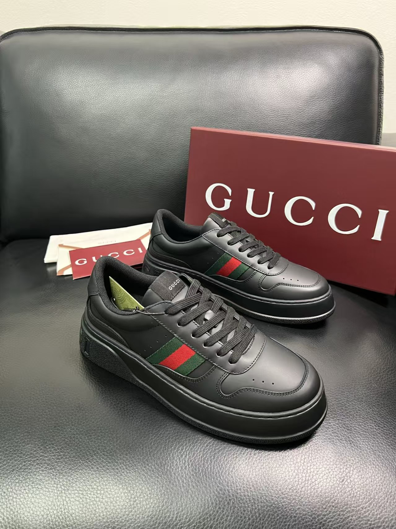 Gucci Web Stripe Sneakers Black