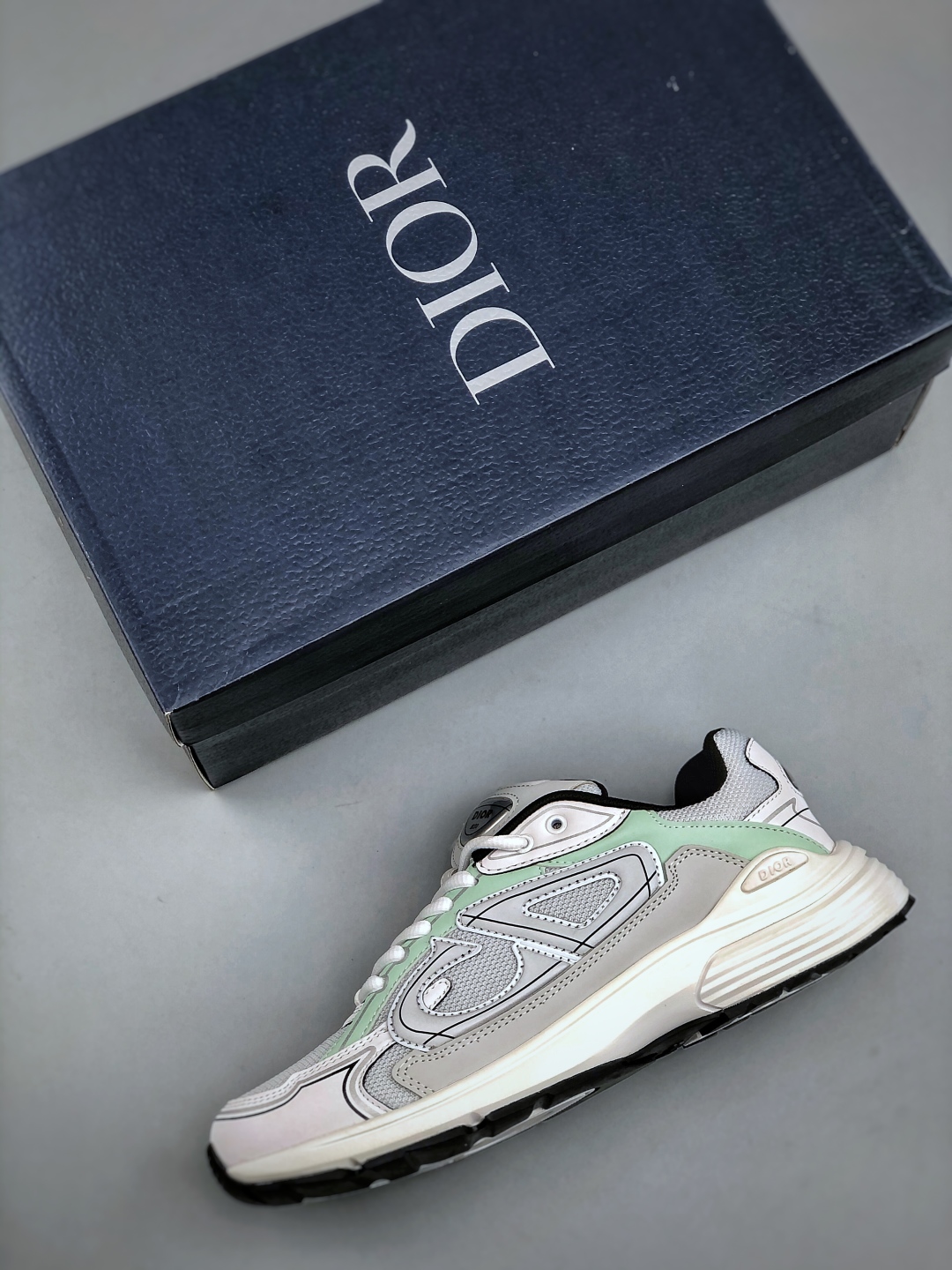 Dior B30 Chunky Sneakers White Grey Mint