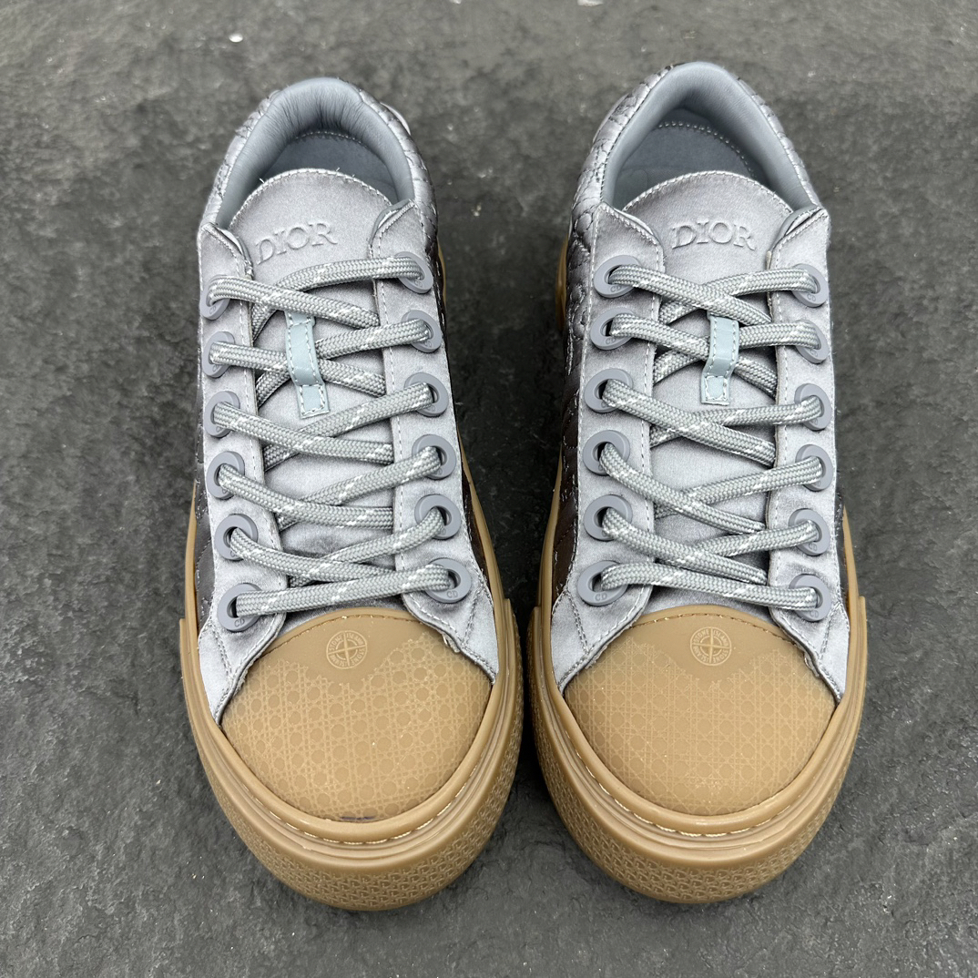 Dior x Stone Island B33 Low Sneakers Silver