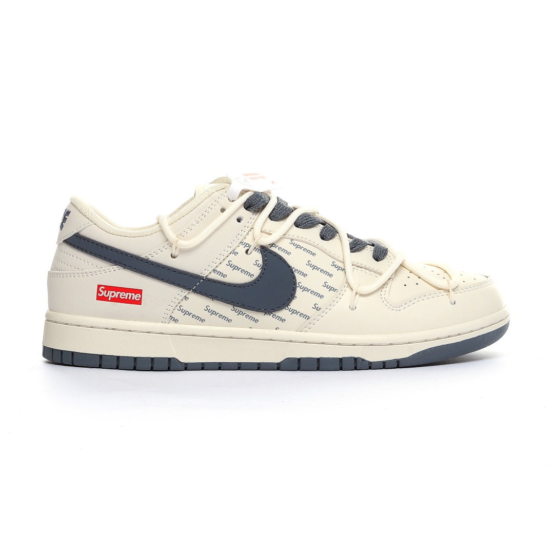 Nike SB Dunk Low x Supreme Low-Top Sneakers Cream/Blue