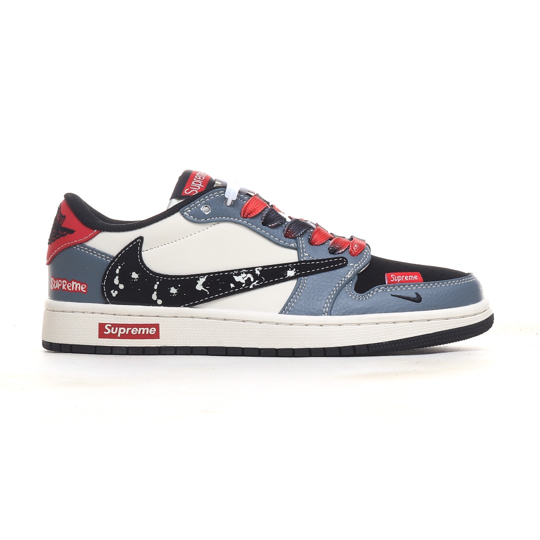 Jordan 1 Low x Supreme Sneakers Multi-Color