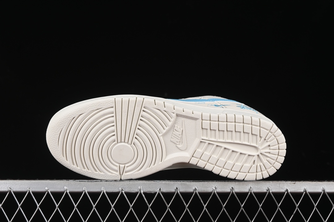 Nike SB Dunk Low x Stussy Anniversary Skate Shoes Sail Blue