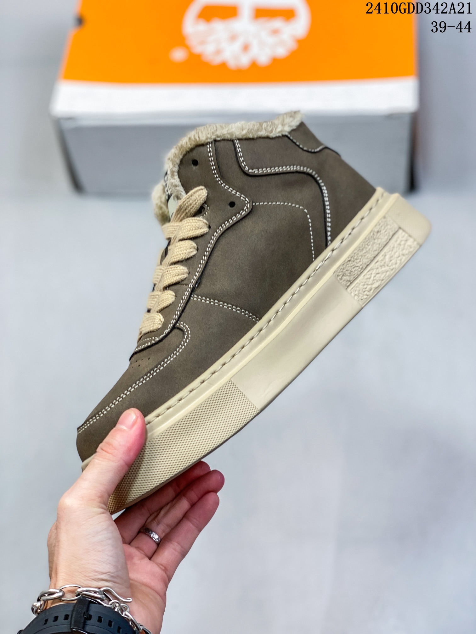 Timberland Fur-Lined Mid Sneakers Brown