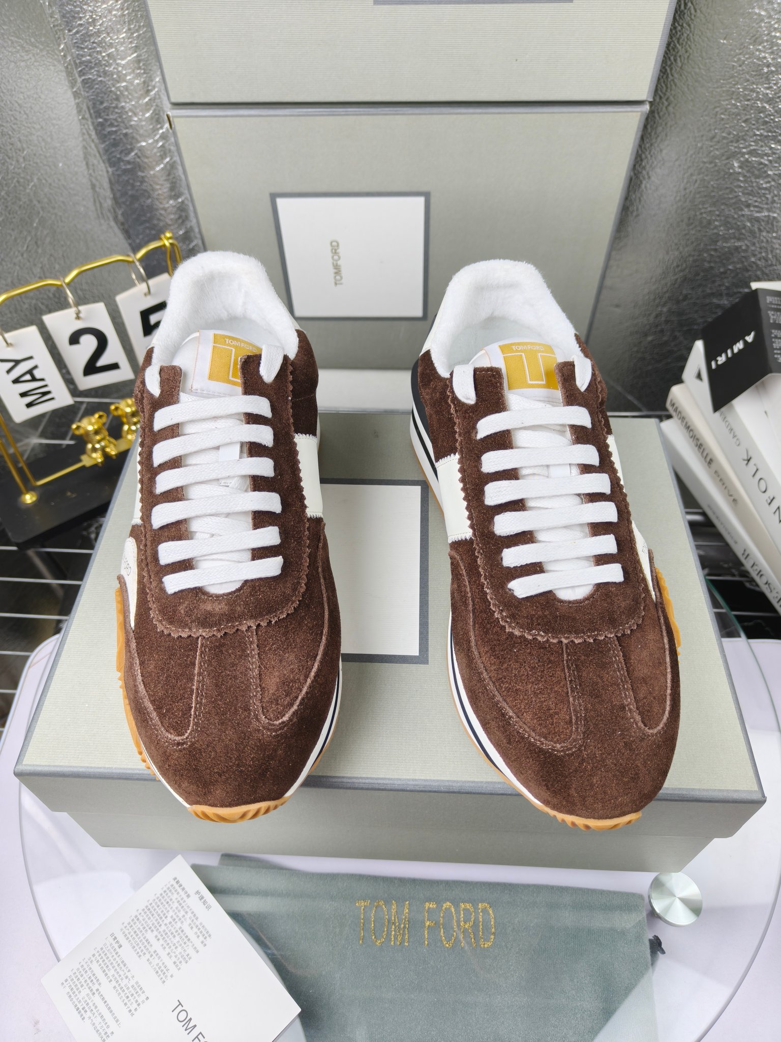 Tom Ford Vintage Suede Sneakers Brown